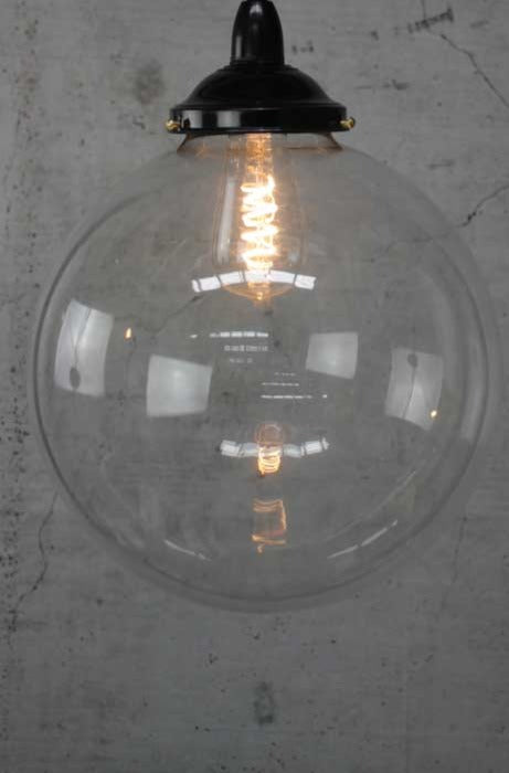 ceiling  light with large clear shade