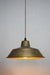 brass factory pendant light with jute cord