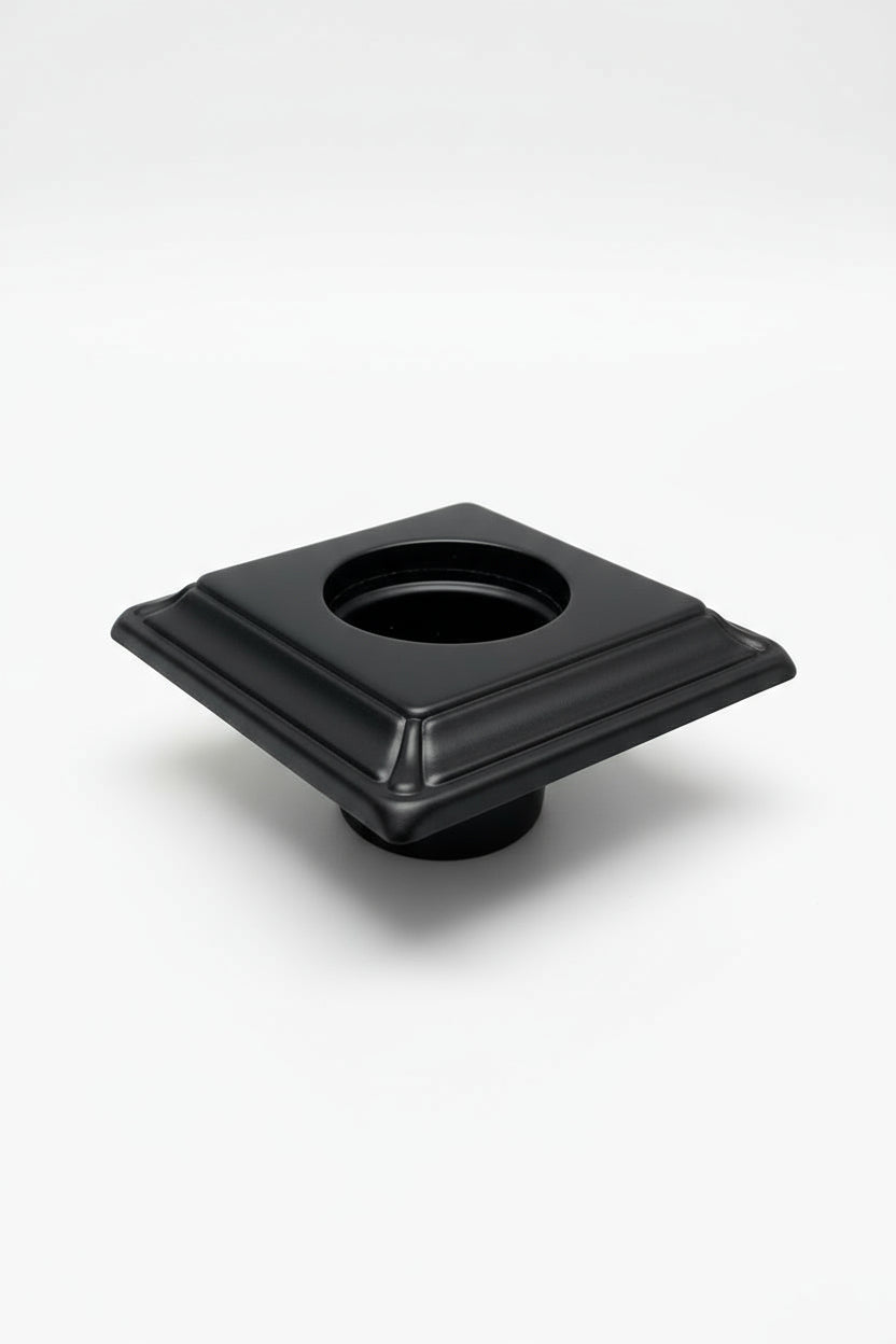 Matt black downlight brass cover