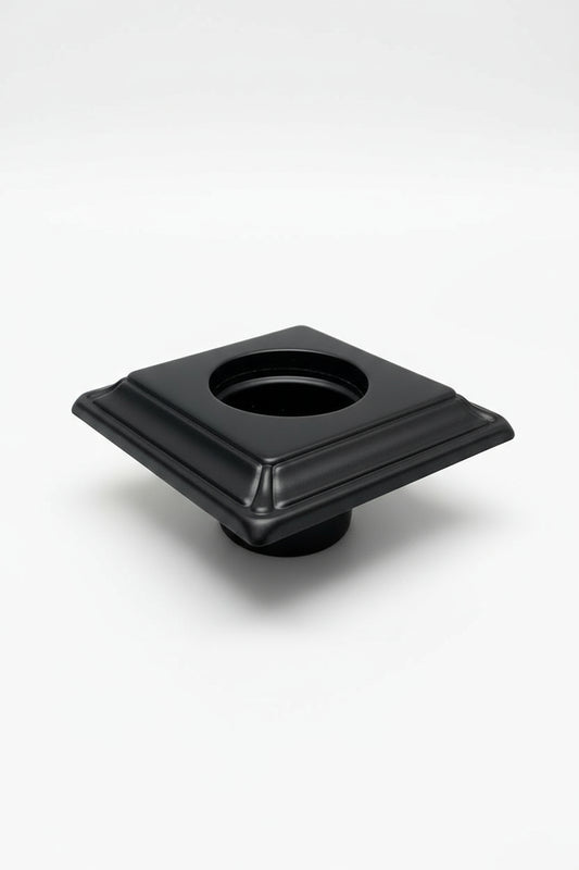 Matt black downlight brass cover