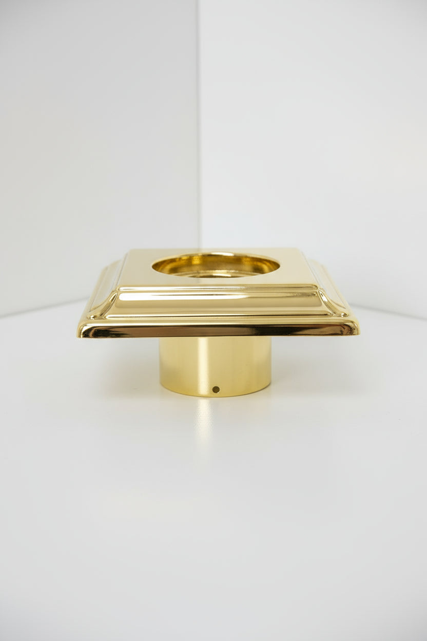 Polished brass downlight cover