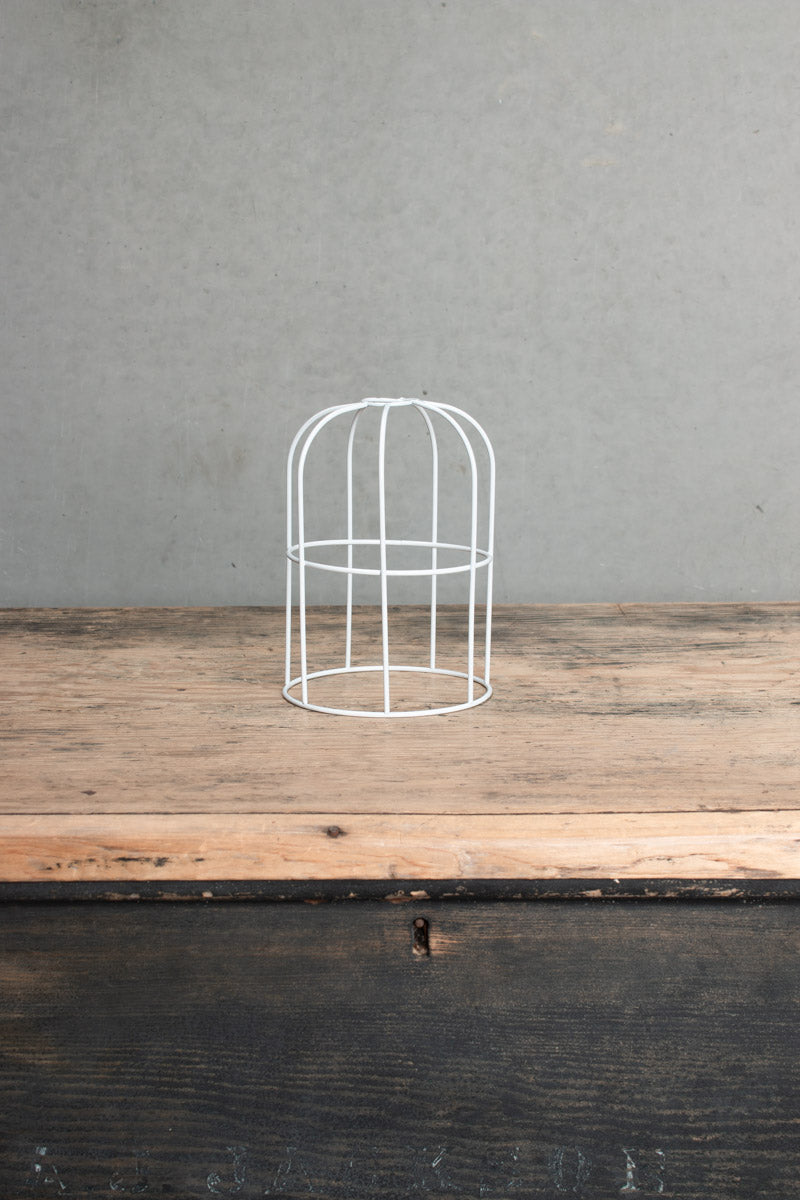 Small white cage shade