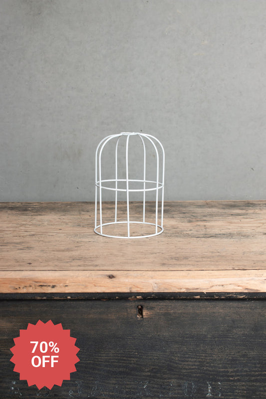 Small white caged shade