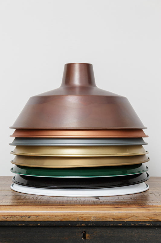 Factory shades in 8 finishes 