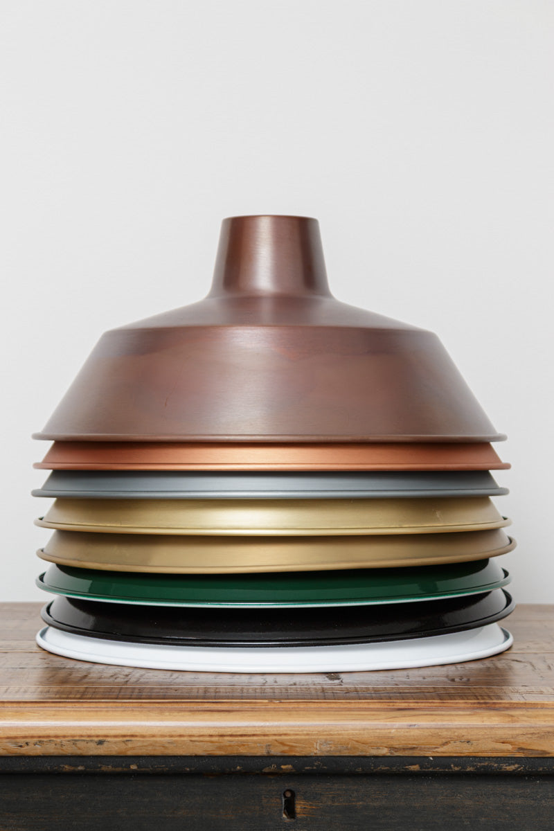 Factory shades in 8 finishes 