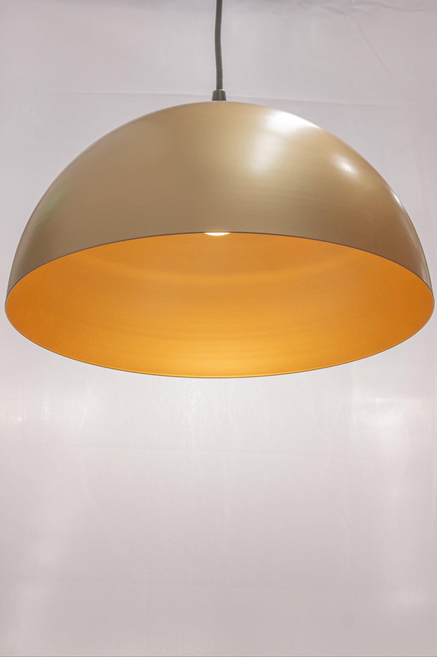 Gold dome large shade on pendant cord