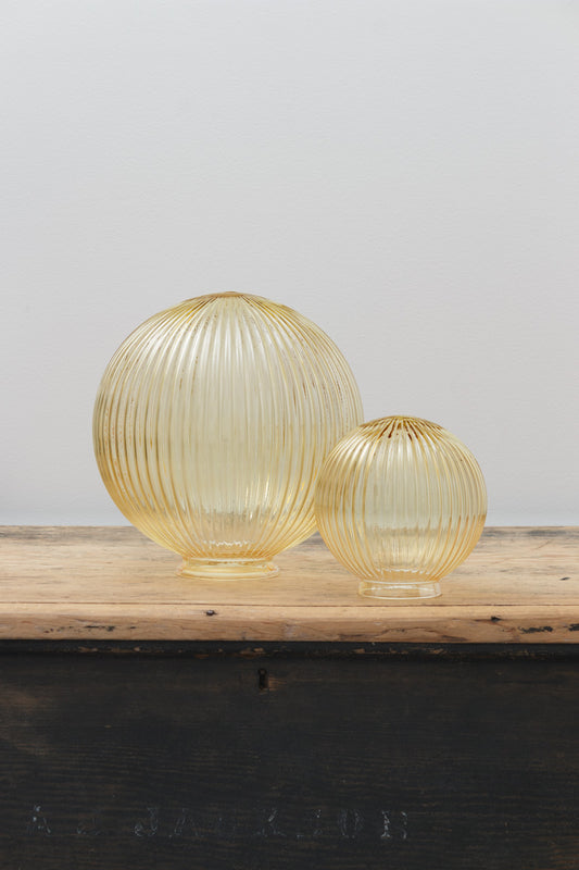 Dakota Reeded Glass Shades. This classic reeded shade is available in two sizes in either amber 