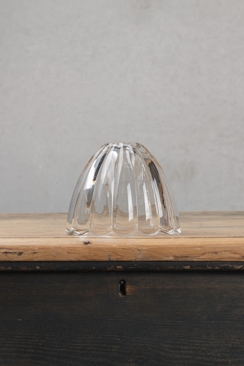 Monroe Glass shade detail for the Monroe Glass Multi Drop Chandelier showing clear textured glass profile.