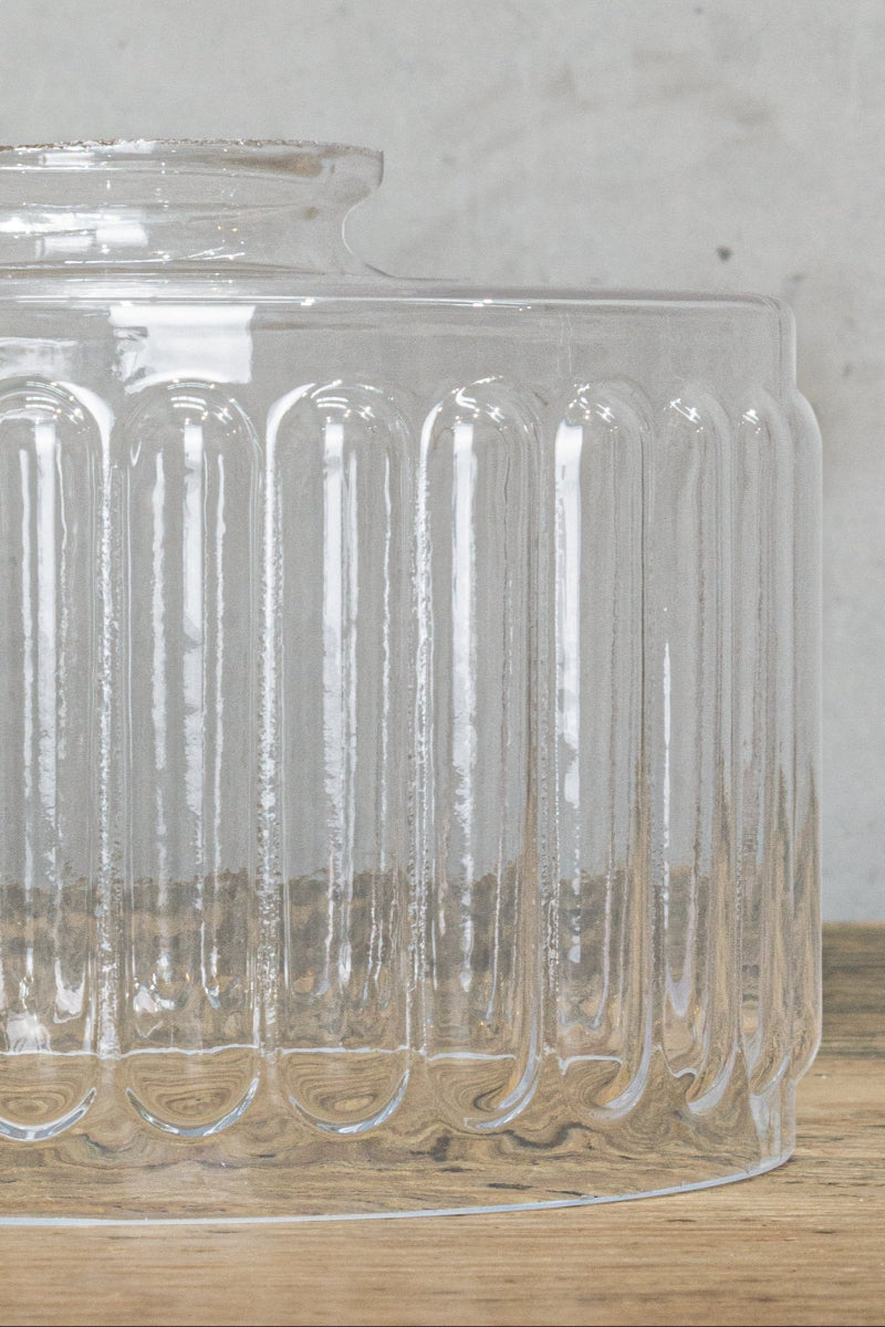 Glass shade with detailing