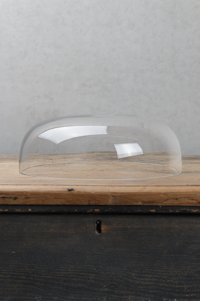 Clear glass dome shade. 