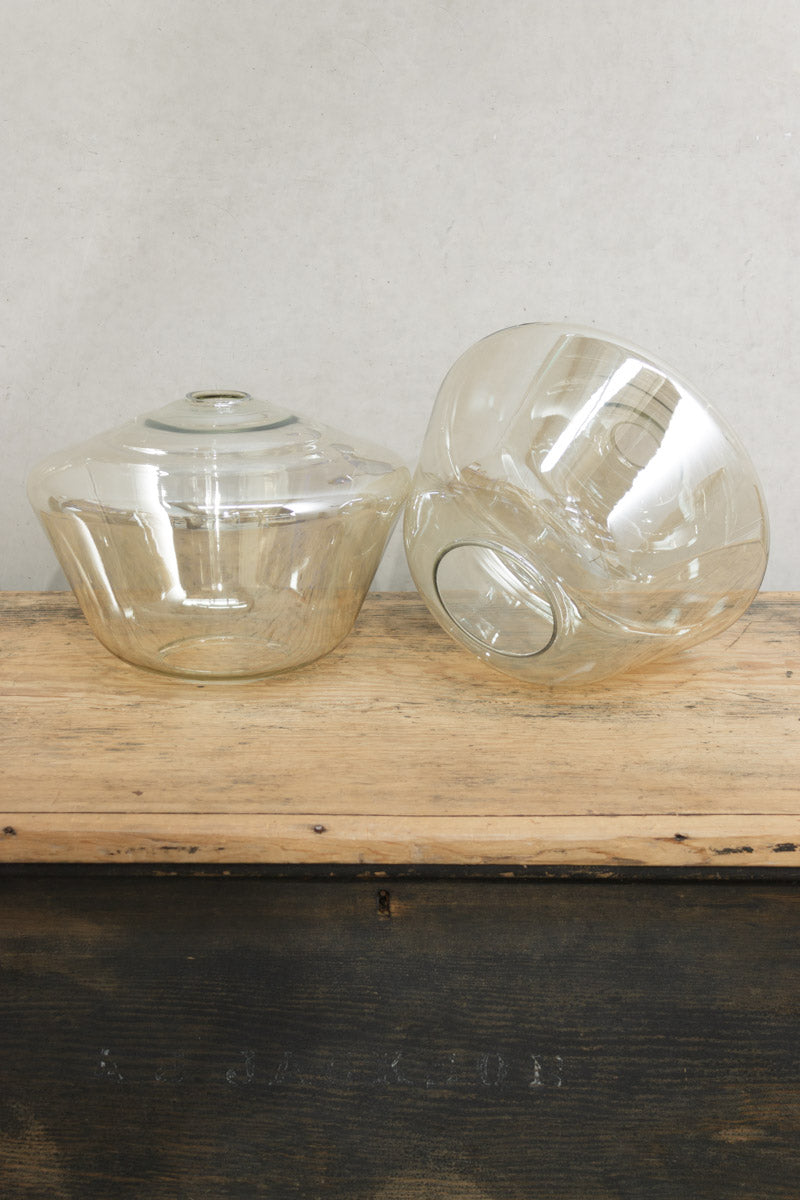 Champagne coloured, Nebraska glass shade A. 