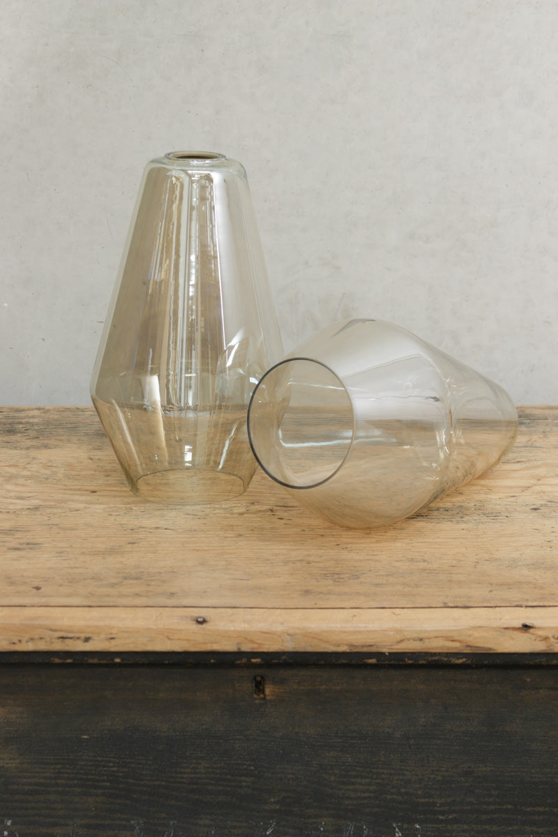 Champagne coloured, Nebraska glass shade C. 