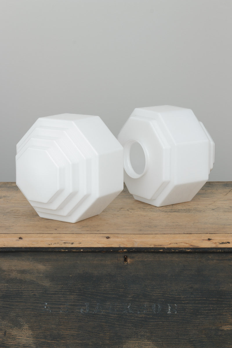 hand made opal glass shade 