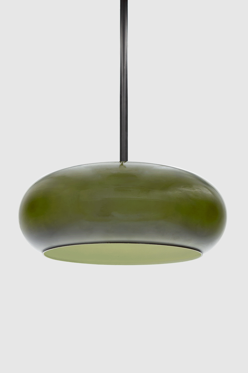Avoca with Forest shade and black pole and light bulb being turned on