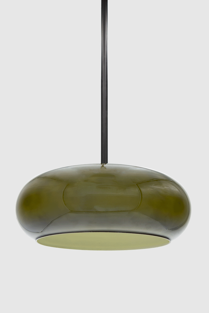 Avoca with Forest shade and black pole and light bulb being turned on