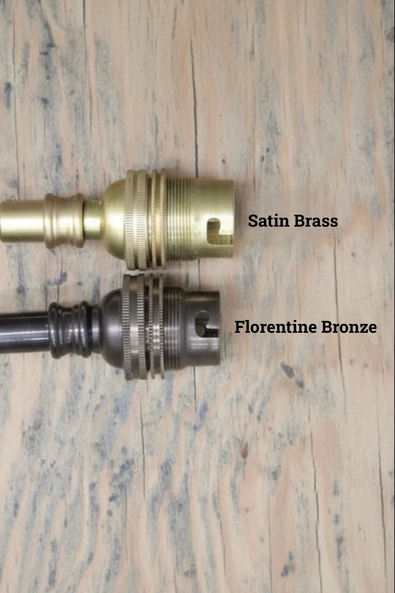 Example of Satin Brass and Florentine Bronze finishes. 
