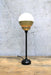 Crown Sphere Table Lamp with a black lamp holder, gold gallery with a gold and opal shade