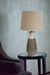 Ceramic Table Lamp over a coffee table.