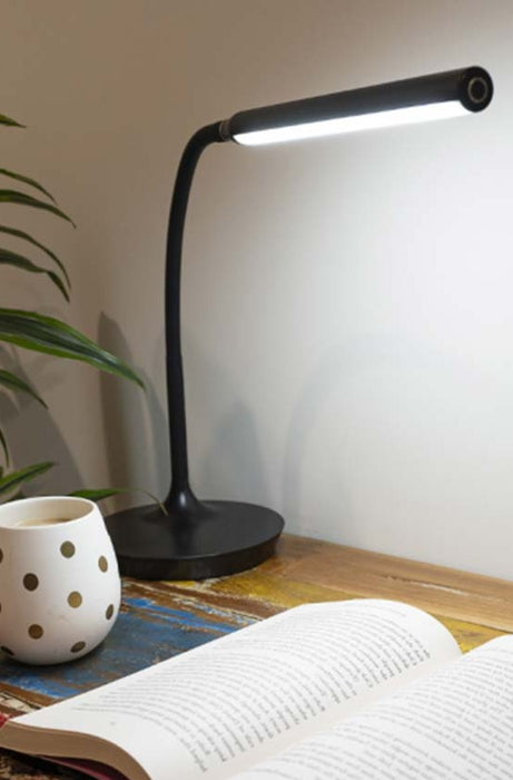 black LED Desk Lamp over a study desk.