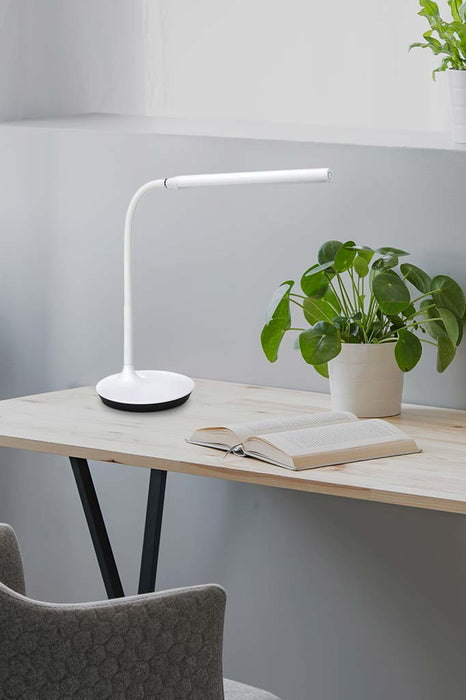 white LED Desk Lamp over a study desk.