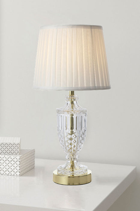 Gatz Glass Table Lamp in gold finish