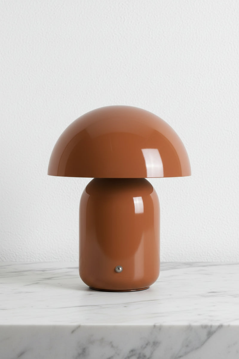 Clay brown LED mushroom lamp