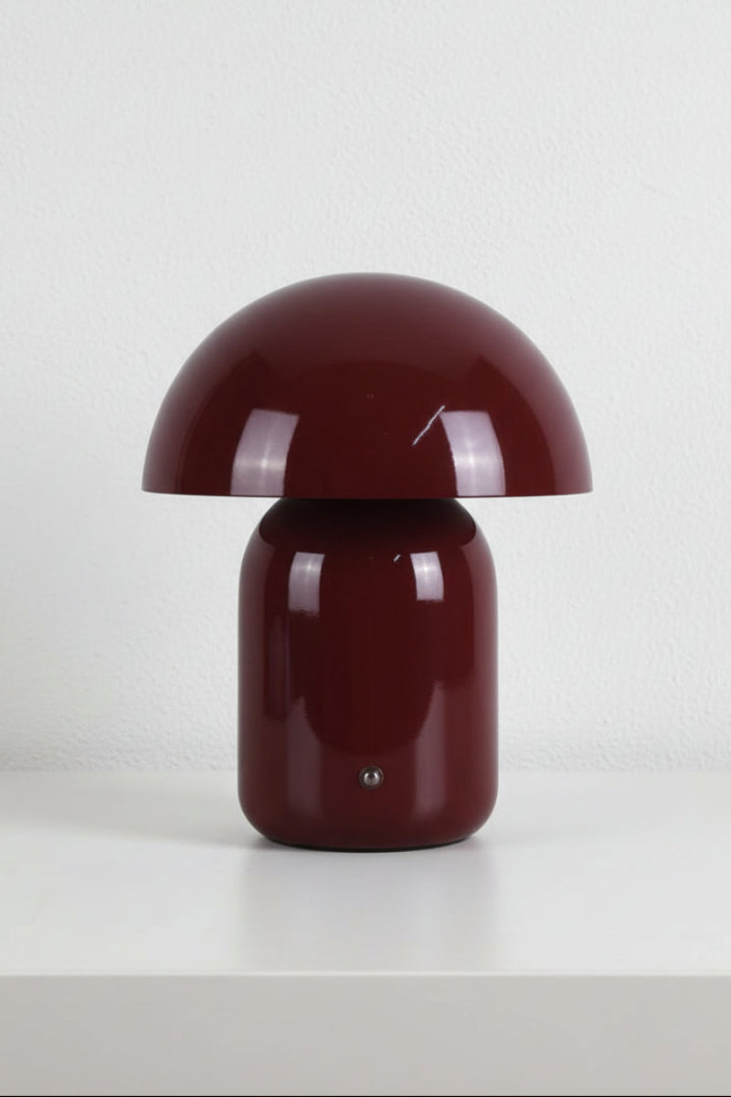 Red LED mushroom lamp