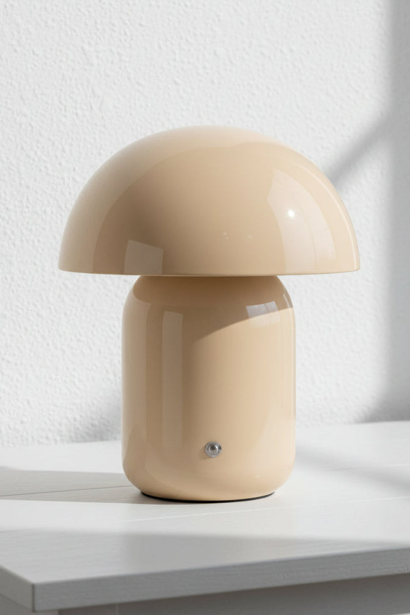Taupe LED mushroom lamp