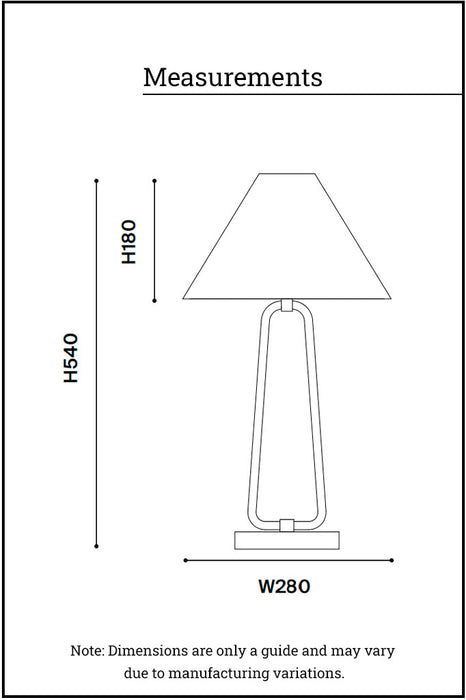 Kennedy Pleat Table Lamp