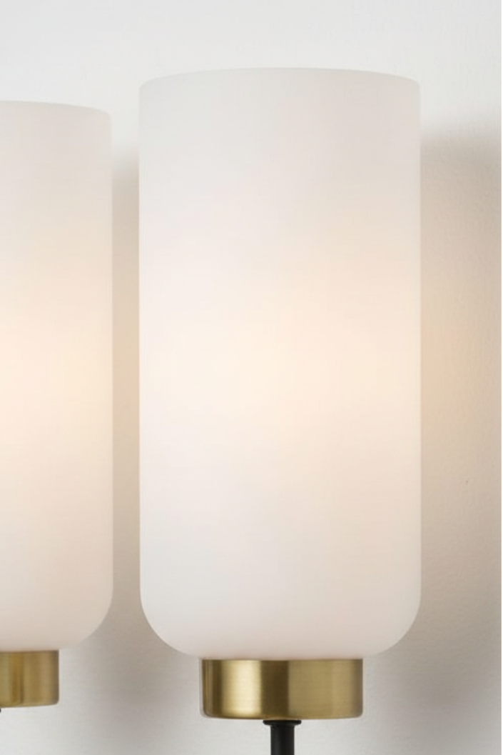 Close up boucherie glass wall light