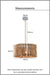 measures of the wooden pendant light