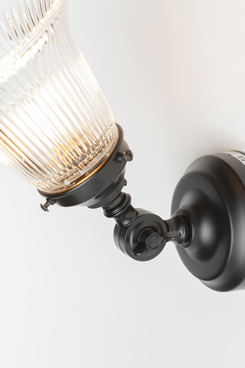 Close up of the knuckle of the adjustable wall batten. 