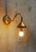 clear small outdoor light with gold/brass finish
