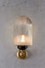 Clear Reeded Glass with Gold Swivel Arm Wall Light