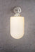 Reeded Glass Swivel Arm Wall Light in white