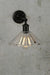 Paris Pleated Glass Wall Light on adjustable wall sconce