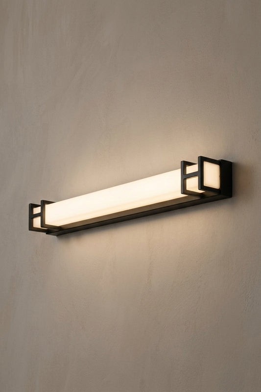 Medium Black vanity light