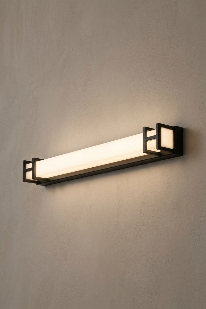 Medium Black vanity light