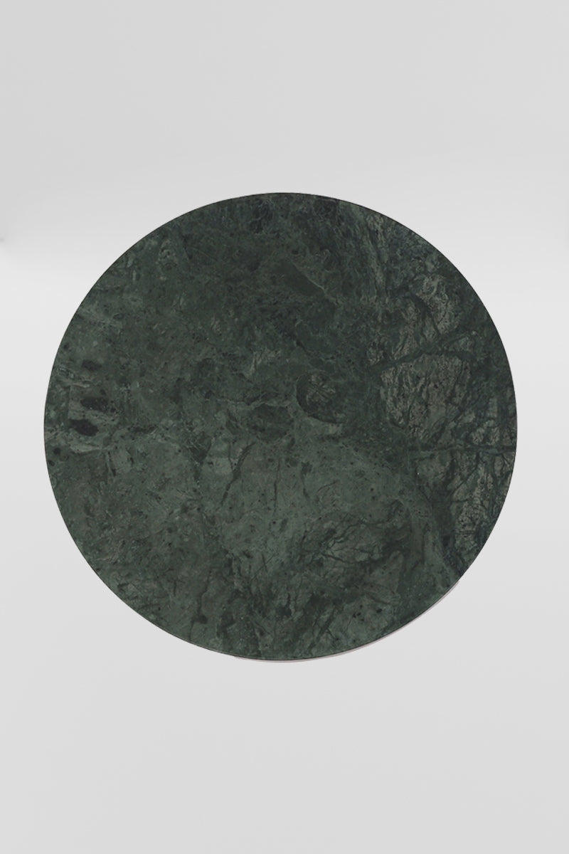 Large green marble circular back-lit LED wall light. 