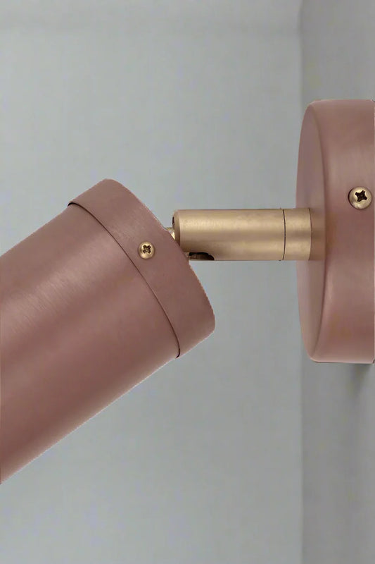 Close up of the aged copper finish