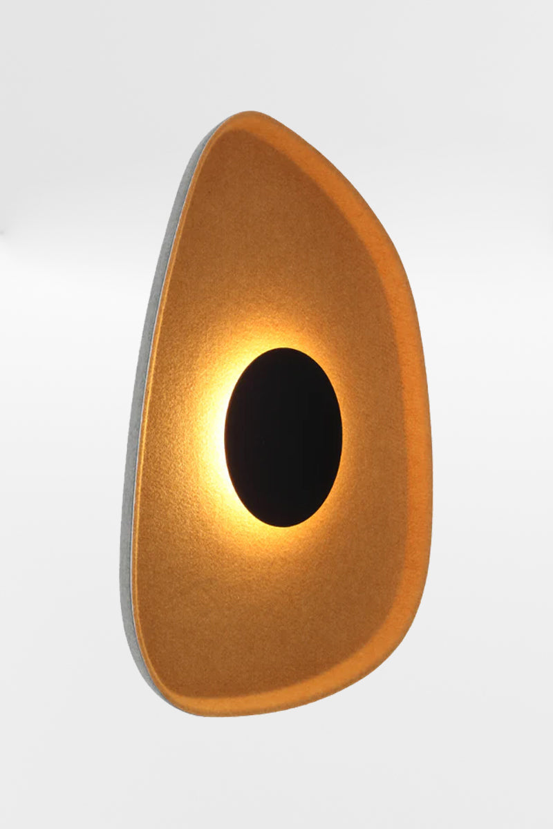 Orange felt wall light. 