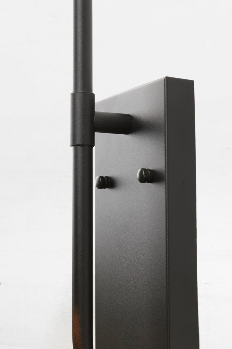 Close up of black wall mount. 