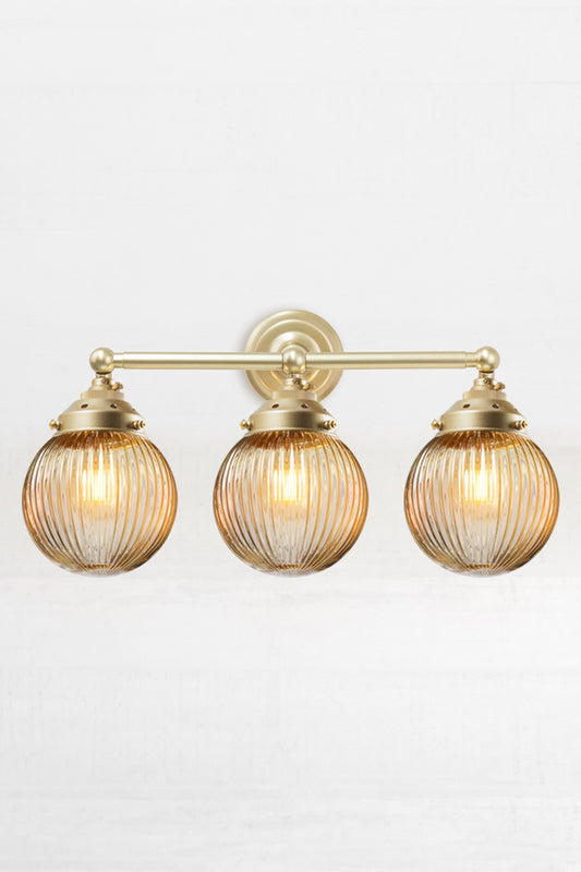 Dakota Reeded Triple Swivel Arm Wall Light
