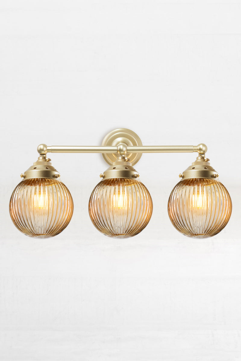 Dakota Reeded Triple Swivel Arm Wall Light