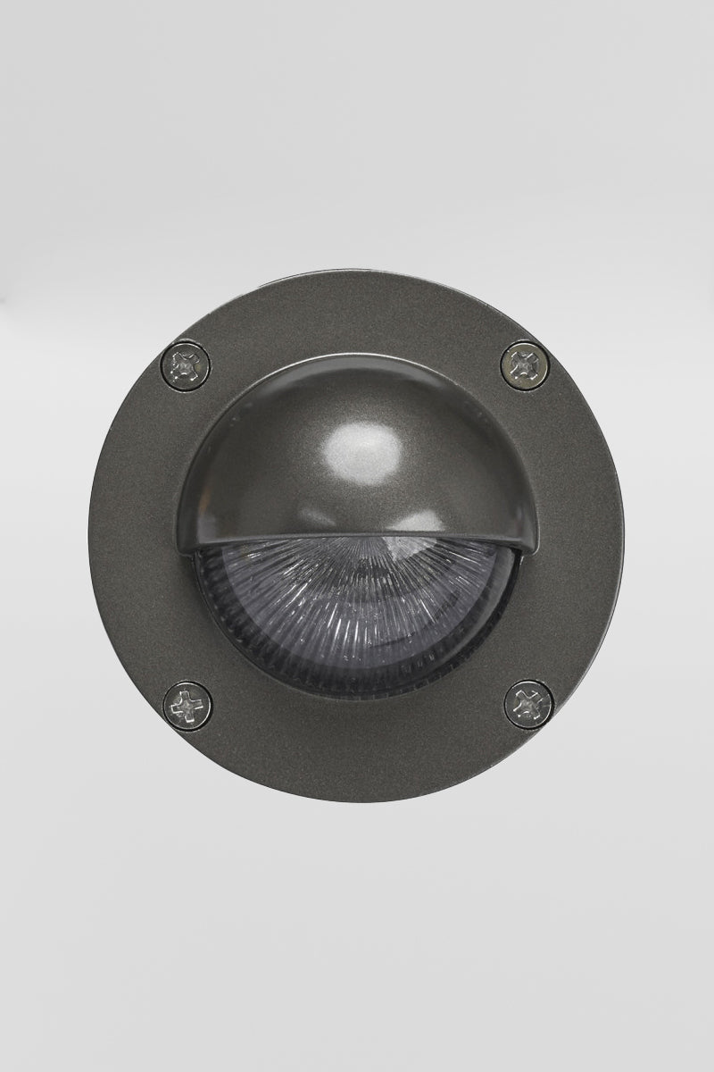 Charcoal finished eyelid step light, with LED light source