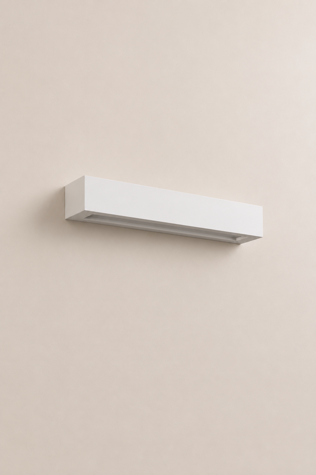 Collaroy Plaster Wall Sconce large size angled side view with clean architectural design.
