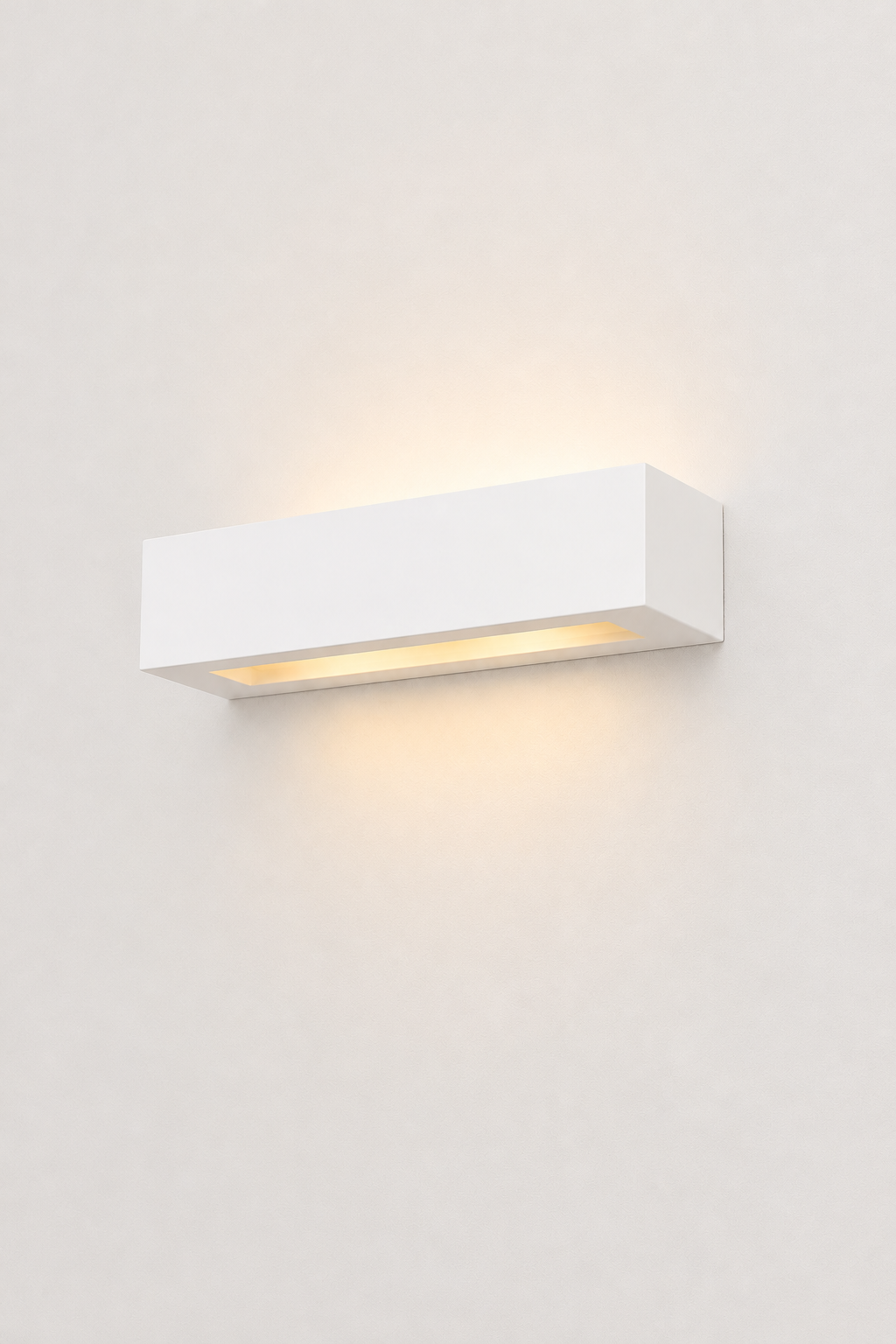 Collaroy Plaster Wall Sconce medium size underside view showing concealed light source.