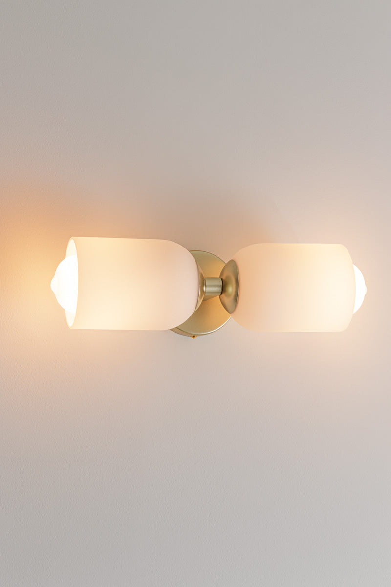 Carlisle Double Glass Wall Light. Mount vertically to suit your space