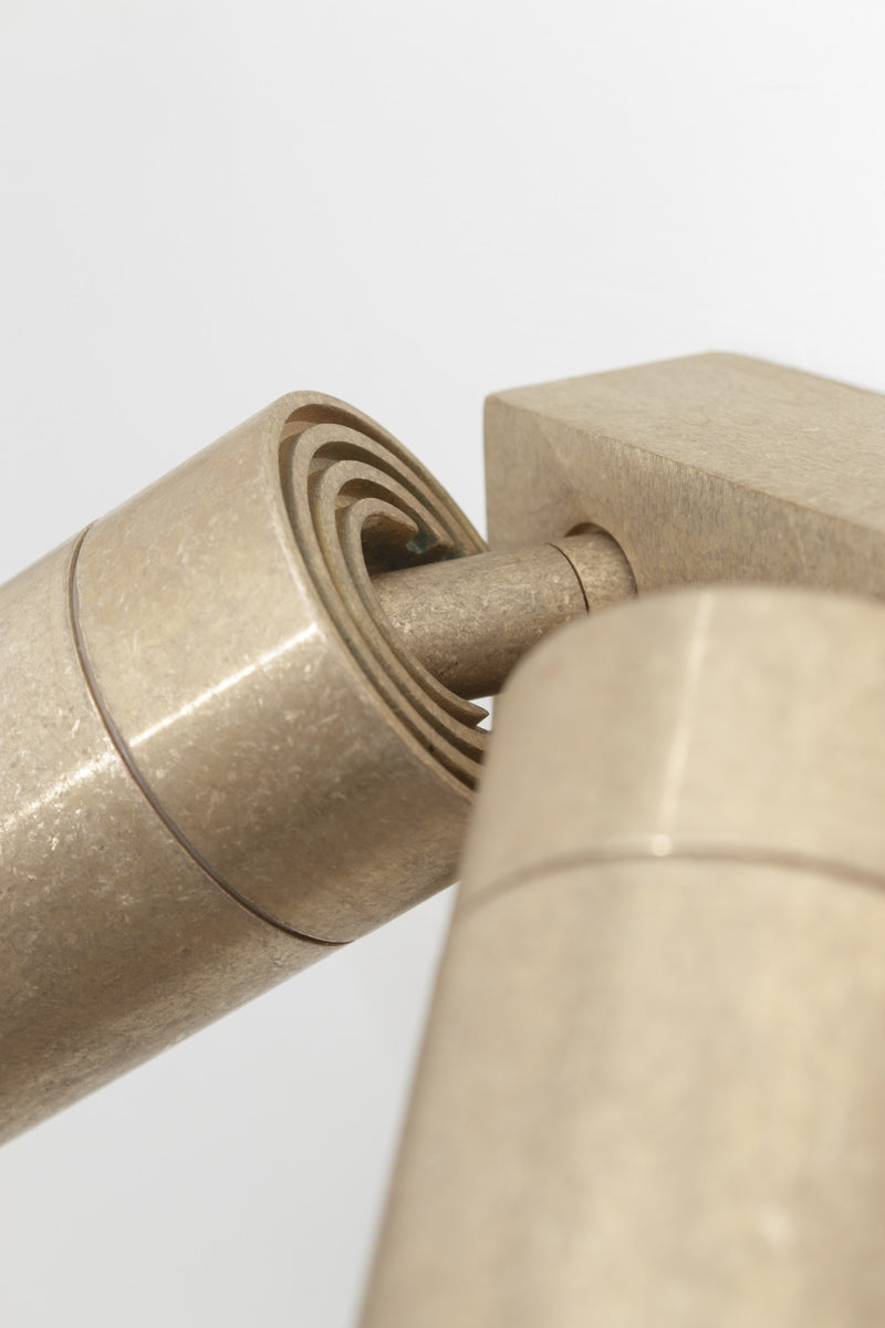Close-up of a brass spotlights and IP65 fitting 