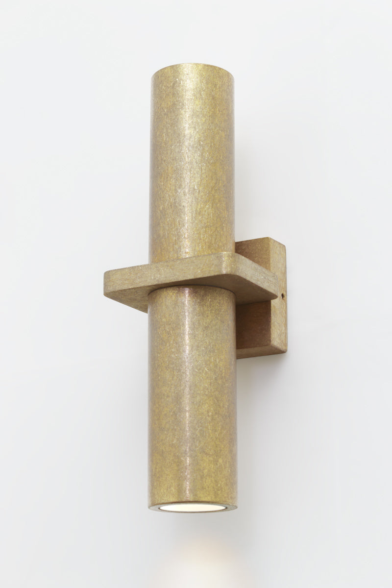 brass spotlight takes two standard GU10 lamps. 8W max.